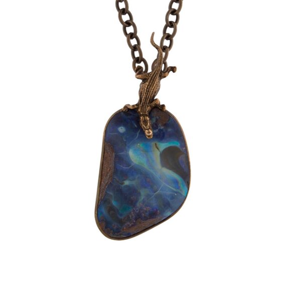 STEPHEN DWECK ONE OF A KIND BOULDER OPAL PENDANT NECKLACE